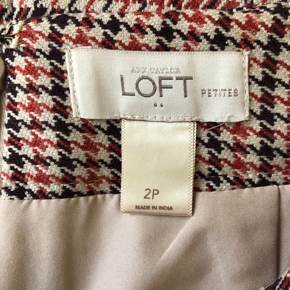 Ann Taylor LOFT Houndstooth Mini Skirt Size 2P - Picture 4 of 6